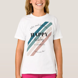 Camiseta Diseño Minimalista de cumpleaños en colores pastel