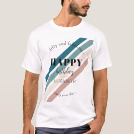 Camiseta Diseño Minimalista de cumpleaños en colores pastel
