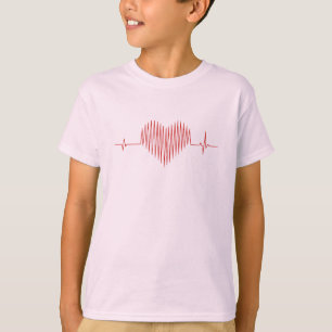 Camiseta Diseño minimalista de EKG con latido cardíaco mare