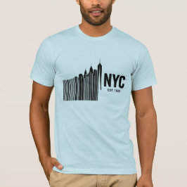 Camiseta Diseño minimalista del código de barras del horizo
