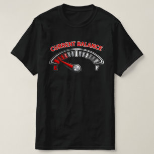 Camiseta Diseño minimalista divertido de saldo actual.