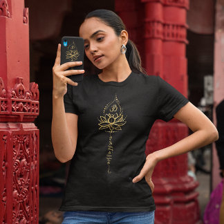 Camiseta Diseño Minimalista personalizado de Lotus & Om Yog