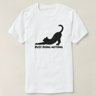 Camiseta Diseño Mínimo de Ojos de Gato Negro