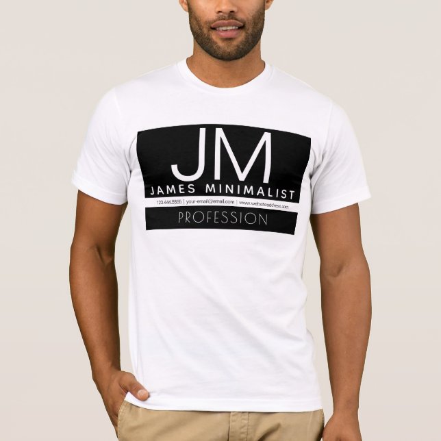 Camiseta Diseño minimo profesional moderno | Blanco y negro (Anverso)
