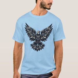 Camiseta Diseño minucioso de la majestad del águila geométr