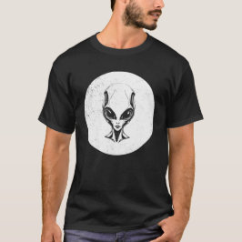 Camiseta Diseño misterioso de cabeza alienígena