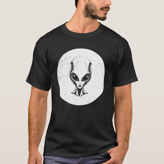 Camiseta Diseño misterioso de cabeza alienígena (Anverso)