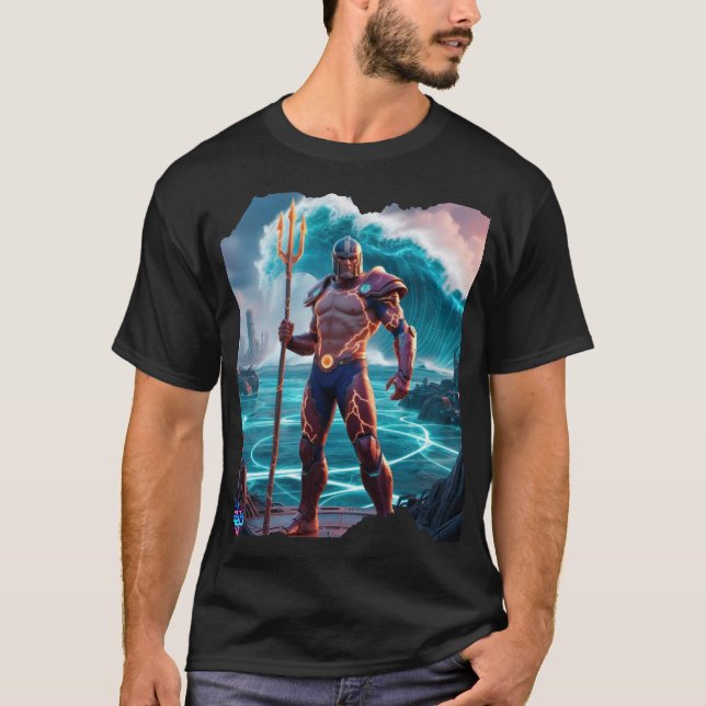 Camiseta Diseño místico de H2O King of Atlantis (Anverso)