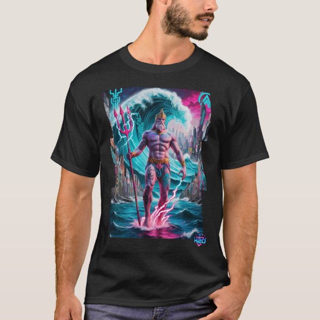 Camiseta Diseño místico de tormentas de H2O Poseidon (Anverso)