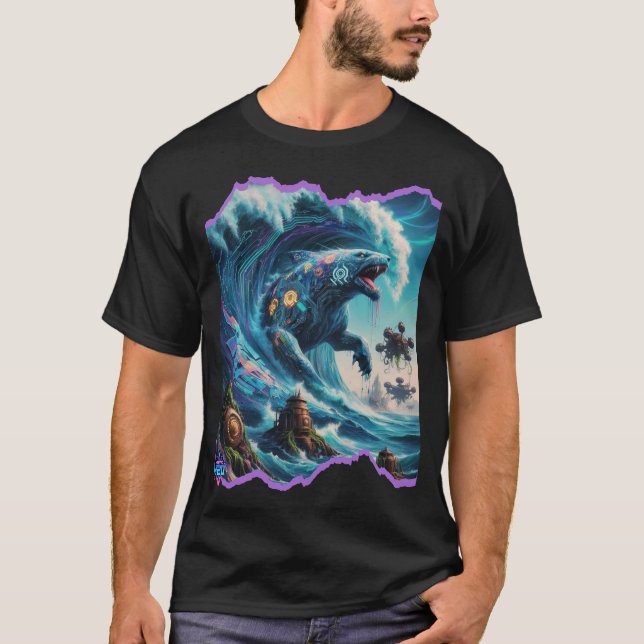 Camiseta Diseño místico del H2O Neptuno (Anverso)