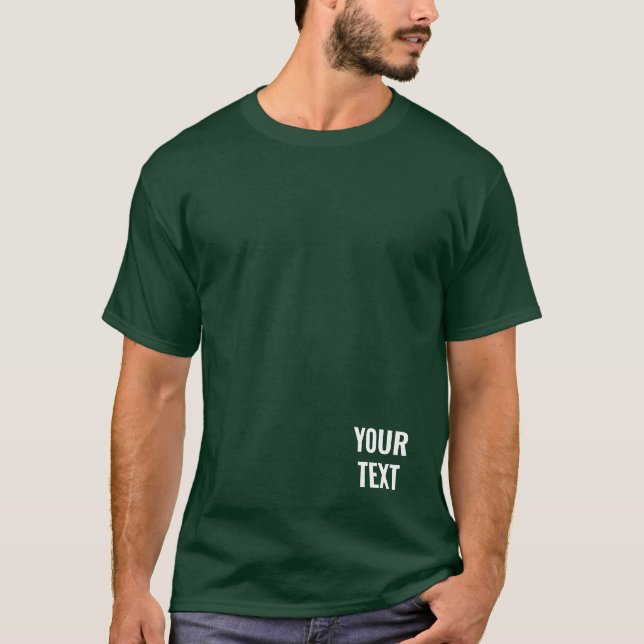 Camiseta Diseño moderno Añadir texto aquí significa verde p (Anverso)