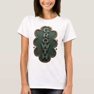 Camiseta Diseño moderno CRECIMIENTO Verde teal juguetón