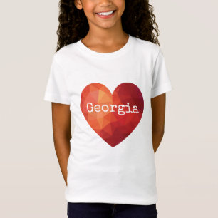 Camiseta Diseño moderno de alta tecnología, nombre en coraz