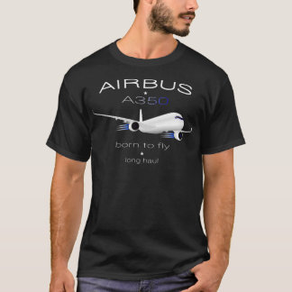 Camiseta Diseño moderno de la aeronave Airbus A350