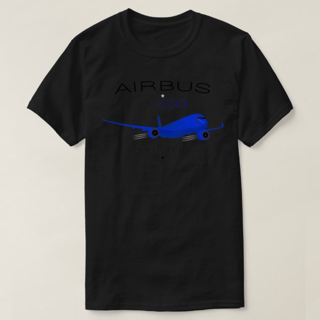 Camiseta Diseño moderno de luz para aeronaves Airbus A350 (Diseño del anverso)