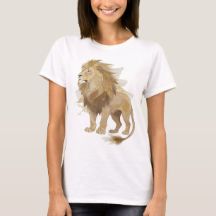 Camiseta Diseño moderno de plata REY LEÓN moderno