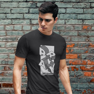 Camiseta Diseño Moderno de Reza Sin Cesar Cristiano