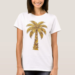 Camiseta Diseño moderno en gris negrita PALMERA