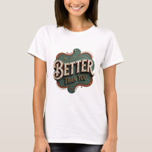 Camiseta Diseño moderno naranja elegante MEJOR QUE TU