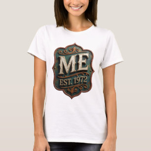 Camiseta Diseño moderno Statement Gold ME EST 1972