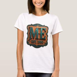 Camiseta Diseño moderno Teal ME EST 1990
