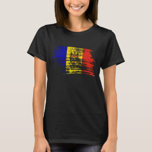 Camiseta Diseño moldavo fresco de la bandera