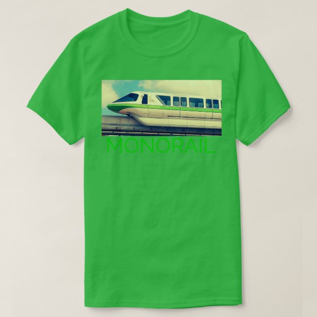 Camiseta Diseño monorraíl de estilo vintage (Diseño del anverso)
