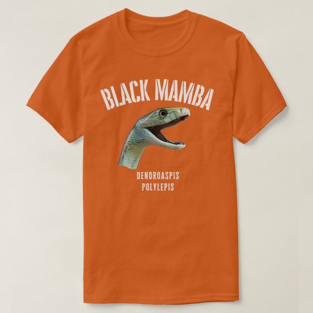 Camiseta diseño mortífero de serpiente de mamba negra estil (Diseño del anverso)