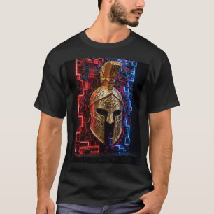 Camiseta Diseño mosaico 3D extra Neon Espartano