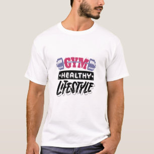 Camiseta diseño motivacional de estilo de vida saludable en