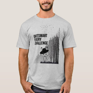 Camiseta Diseño motivacional de Fox inteligente