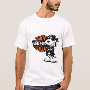 Camiseta Diseño Moto harley Snoopy