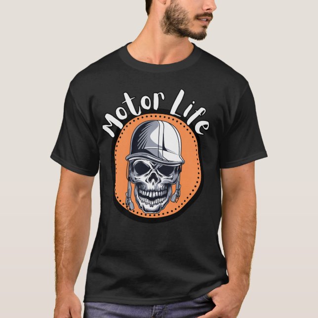 Camiseta Diseño MotorLife con tema de motociclismo (Anverso)