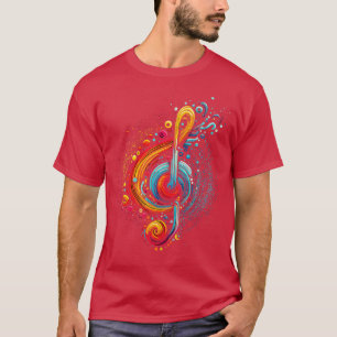 Camiseta Diseño musical colorido 1