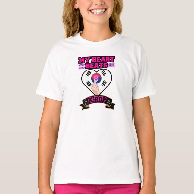 Camiseta Diseño musical de símbolo de mano de la bandera de (Anverso)