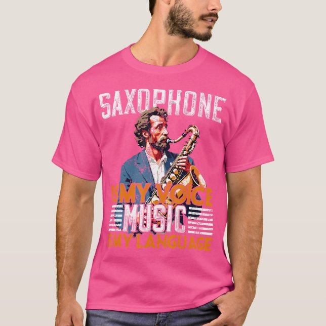 Camiseta Diseño musical Saxofónico (Anverso)
