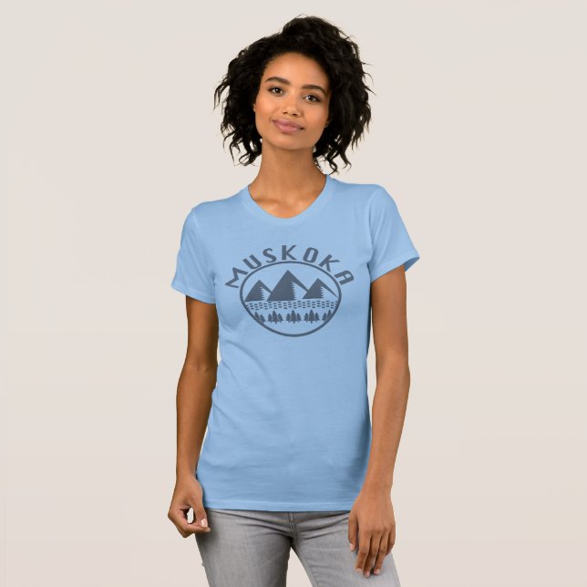 Camiseta Diseño Muskoka - Bella de las mujeres+Canvas Slim  (Anverso completo)