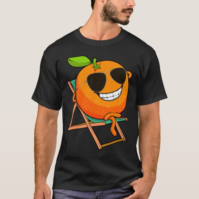 Camiseta Diseño Naranja divertida para hombres mujeres Nara (Anverso)