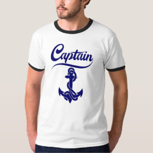 Camiseta Diseño Náutico Ancla Barco de Vela Capitán