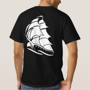 Camiseta Diseño Náutico Ancla Barco de Vela Capitán