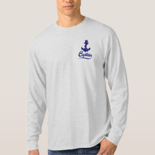Camiseta Diseño Náutico Ancla Barco de Vela Capitán