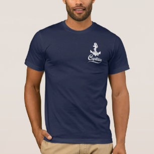 Camiseta Diseño Náutico Ancla Barco de Vela Capitán