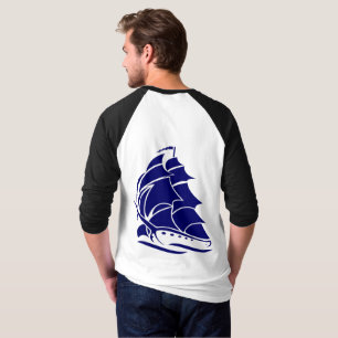 Camiseta Diseño Náutico Ancla Barco de Vela Capitán