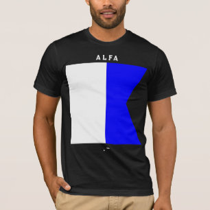 Camiseta Diseño náutico de código Morse de bandera de señal