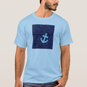 Camiseta Diseño náutico de la escritura del ancla de la