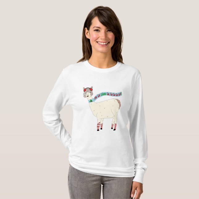 Camiseta Diseño Navidades de Fa La Llama (Anverso completo)