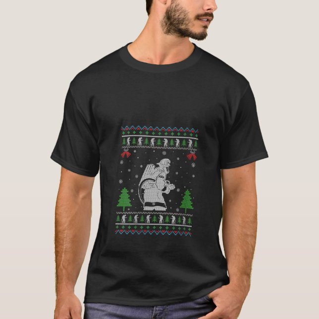 Camiseta Diseño navideño feo bombero Navidades feos sudan (Anverso)