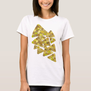 Camiseta Diseño Negrita Árbol Dorado Gris Genial