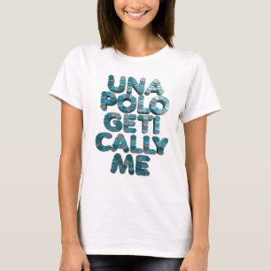 Camiseta Diseño Negrita Azul Ingenioso YO SIN DISCULPARME