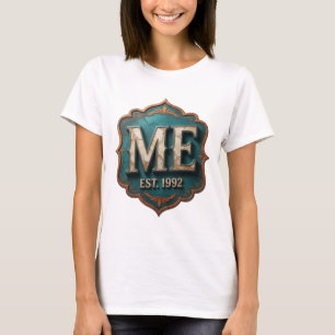 Camiseta Diseño Negrita Witty Silver ME EST 1992